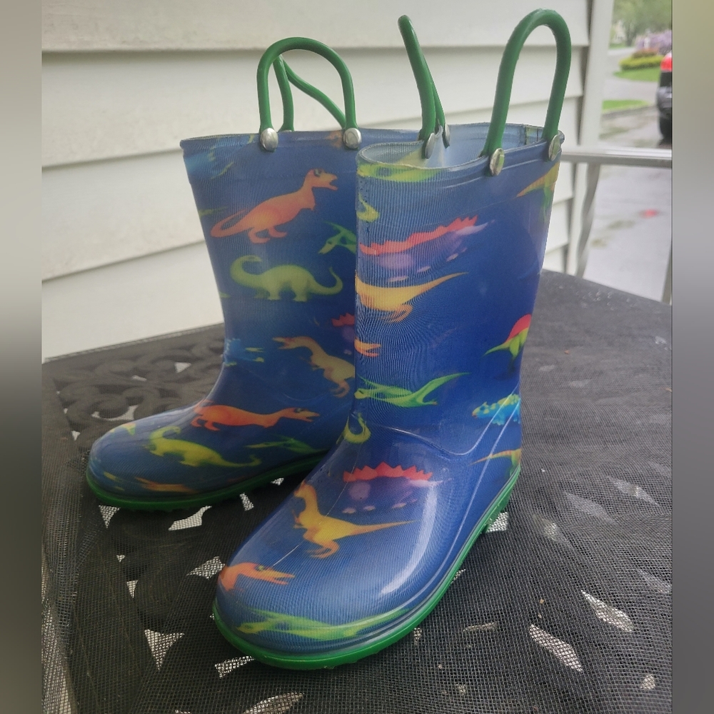 Toddler Rain Boots- Dinosaur
